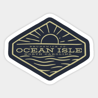 Ocean Isle, NC Summertime Vacationing Sunrise Ocean Sticker